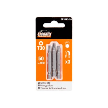 Насадка TORX T30 50мм  3шт GEPARD (GP3513-50)