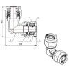 Колено 16(2.0) для труб PEX AV Engineering