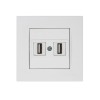 Розетка компьютерная 2хUSB (скрытая) белая (не для зарядки) RITA, MUTLUSAN