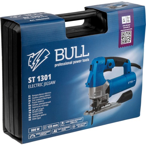 Лобзик электрический BULL ST 1301 800 Вт, 800-2600 ход/мин, до 135 мм