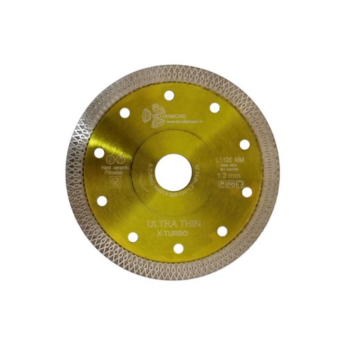 Алмазный круг 125х22 мм по керамике сплошн.ультратонкий Ultra Thin X-Turbo TRIO-DIAMOND