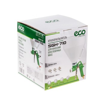 Краскораспылитель ECO SGH-710 (HP, сопло ф 4, 6, 8 мм, верх. бак 5000 мл)