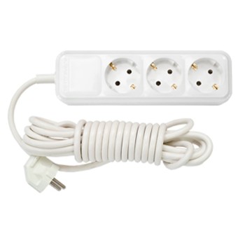 Удлинитель бытовой 3,5м (3 роз., 3.7кВт, с/з, ПВС 3х1,5) BYLECTRICA