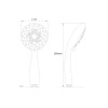 Душевая лейка, 3-функц. AVSSS-021 AV Engineering