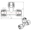 Тройник 16(2.0) для труб PEX, AV Engineering (инд. упак.)