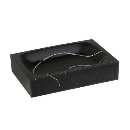 Мыльница MARBLE, черная, PERFECTO LINEA