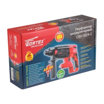 Аккум. перфоратор WORTEX CRH 1824-2 ALL1 XLT SOLO БЕСЩЕТ., 18 В, 2.6 Дж, 26 мм