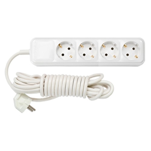 Удлинитель бытовой 3,5м (4 роз., 3.7кВт, с/з, ПВС 3х1,5) BYLECTRICA