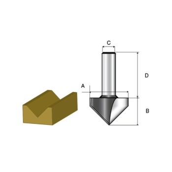 Фреза д/V-об15,97х12,7х8х32х2Т MAKITA