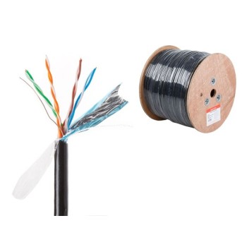 Кабель витая пара F/UTP Cat5E 4х2х24AWG (0.51мм) 305м, медь, наруж. (PE) Юпитер