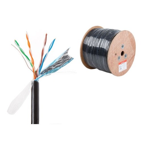Кабель витая пара F/UTP Cat5E 4х2х24AWG (0.51мм) 305м, медь, наруж. (PE) Юпитер
