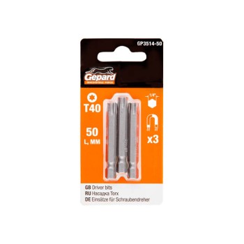 Насадка TORX T40 50мм  3шт GEPARD (GP3514-50)