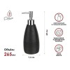Диспенсер (дозатор) для мыла BLACKSTONE, черный, PERFECTO LINEA