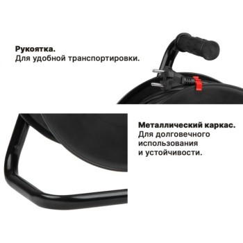 Удлинитель на катушке 30м (4 роз., 3,5кВт, с/з, ПВС 3х1,5) Юпитер