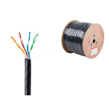 Кабель витая пара U/UTP Cat5E 4х2х24AWG (0.51мм) 305м, медь, наруж. (PE) Юпитер