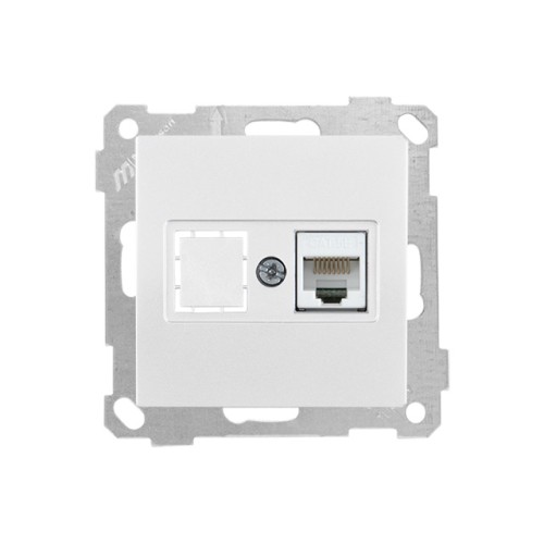 Розетка компьютерная 1xRJ45 (Cat5e, скрытая, без рамки) белая, DARIA, MUTLUSAN