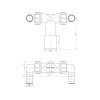 Колено с двумя штуцерами DN40/32 / 17–23 c обратными клапанами, Alcaplast