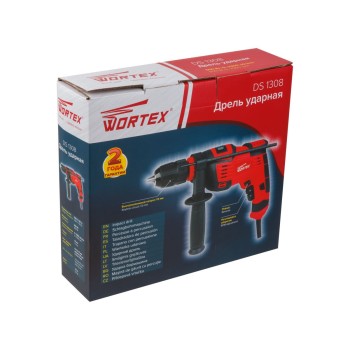 Дрель ударная WORTEX DS 1308 в кор. 650 Вт, 1 скор, 25 мм в дер.