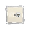 Розетка компьютерная 1xRJ45 (Cat5e, скрытая, без рамки) кремовая, DARIA, MUTLUSAN