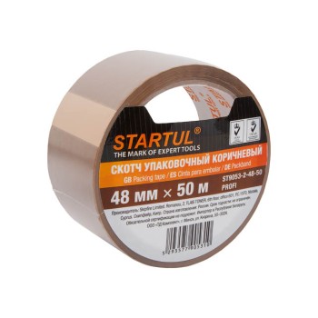 Скотч упаковочный коричневый 48ммх50м STARTUL PROFI (ST9053-2-48-50)