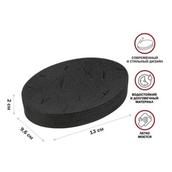 Мыльница BLACKSTONE, черная, PERFECTO LINEA
