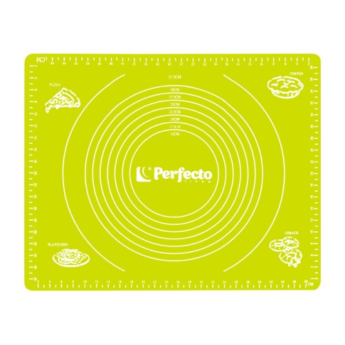 Коврик для теста с мерными делениями, силиконовый, 50х40 см, серия GREEN, PERFECTO LINEA