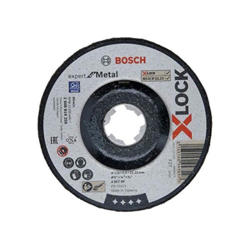 Круг обдирочный 125х6x22.2 мм для металла X-LOCK Expert for Metal BOSCH