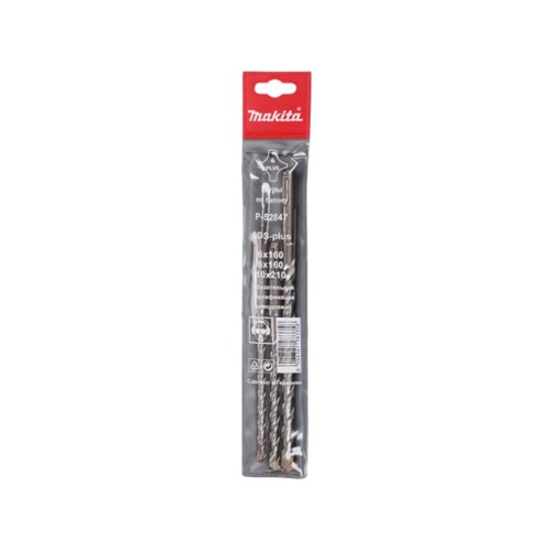 Набор буров SDS-Plus 4Plus MAKITA 3 шт. (6, 8x160, 10x210)