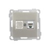 Розетка компьютерная 1xRJ45 (Cat5e, скрытая, без рамки) титан, DARIA, MUTLUSAN