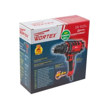 Дрель-шуруповерт WORTEX DR 1025 300 Вт, 40 Нм, 2 скор., быстрозажимной патрон: 10 мм
