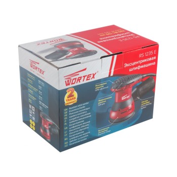 Эксцентриковая шлифмашина WORTEX RS 1235 E в кор. 320 Вт, 125 мм, 6000 - 13000 об/мин