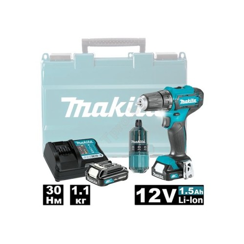 Аккум. дрель-шуруповерт MAKITA CXT DF 333 DWYE + набор бит