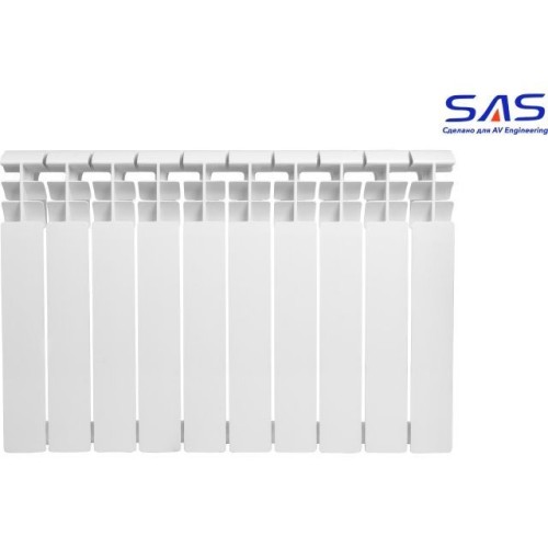 Радиатор алюминиевый 500/80, 10 секций SAS