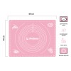 Коврик для теста с мерными делениями, силиконовый, 50х40 см, серия PINK, PERFECTO LINEA
