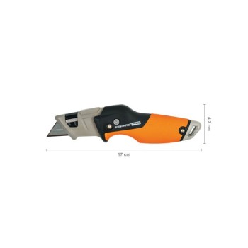 Нож строительный складной, со сменным лезвием CarbonMax FISKARS