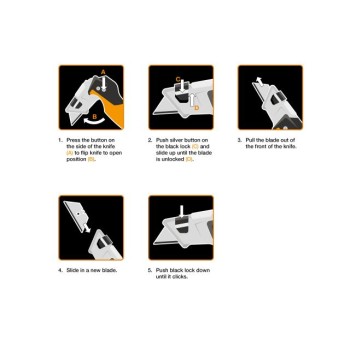 Нож строительный складной, со сменным лезвием CarbonMax FISKARS