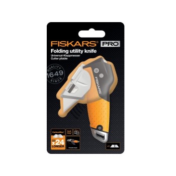 Нож строительный складной, со сменным лезвием CarbonMax FISKARS