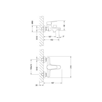 Смеситель для ванны (Lt) D35 LM0314C Lemark