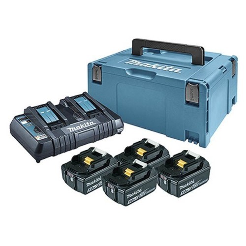 Комплект аккумулятор LXT 18.0 В BL1830B 4 шт. + зарядное устройство DC18RD + кейс MAKPAC