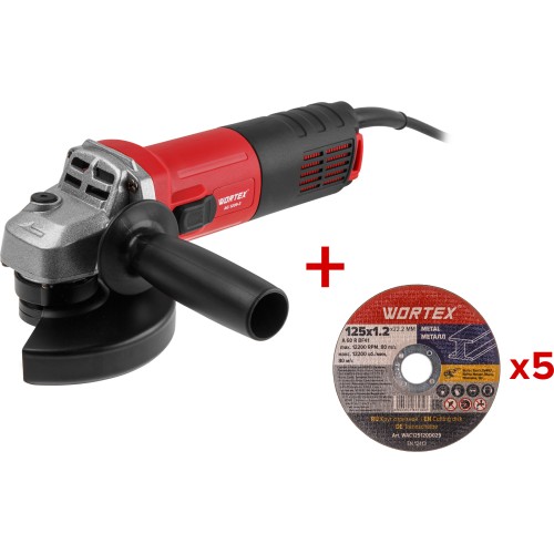Одноручная углошлифмашина WORTEX AG 1209-3 900 Вт