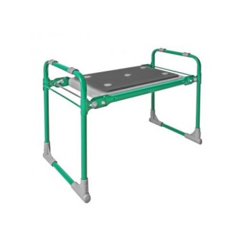 Скамейка садовая с мягким сиденьем, 560х300х425 мм, зеленый, NIKA