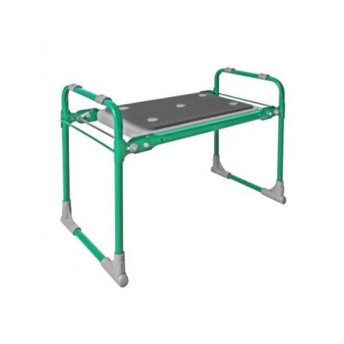 Скамейка садовая с мягким сиденьем, 560х300х425 мм, зеленый, NIKA