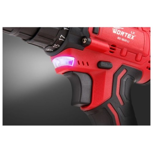 Аккум. дрель-шуруповерт WORTEX LX BD 1820 Li в чем. ALL1 XLT, 18 В, 30 Н*м, 2х2 А*ч, БЗП 10 мм