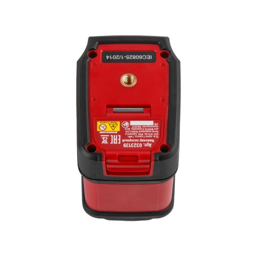 Нивелир лазерный WORTEX LL 0210-1 со штативом в кор. 2х130°, до 15 м, +/- 0.3 мм/м, красный
