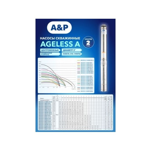 Насос скважинный центробежный AGELESS-3-2700/74-3/26-A A&P