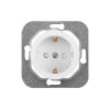 Розетка 1-ая (скрытая, с/з, з/ш) белая, Прованс, Bylectrica