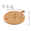 Поднос бамбуковый для пиццы с ручкой, круглый, 30х25 см, BAMBOO, PERFECTO LINEA