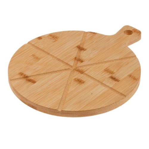 Поднос бамбуковый для пиццы с ручкой, круглый, 30х25 см, BAMBOO, PERFECTO LINEA