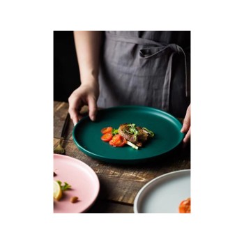 Тарелка обеденная керамическая, 25 см, серия ASIAN, черная, PERFECTO LINEA