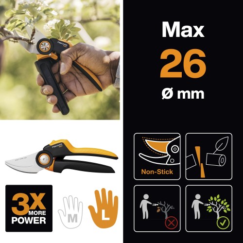 Секатор плоскостной FISKARS Xseries PowerGear L P961